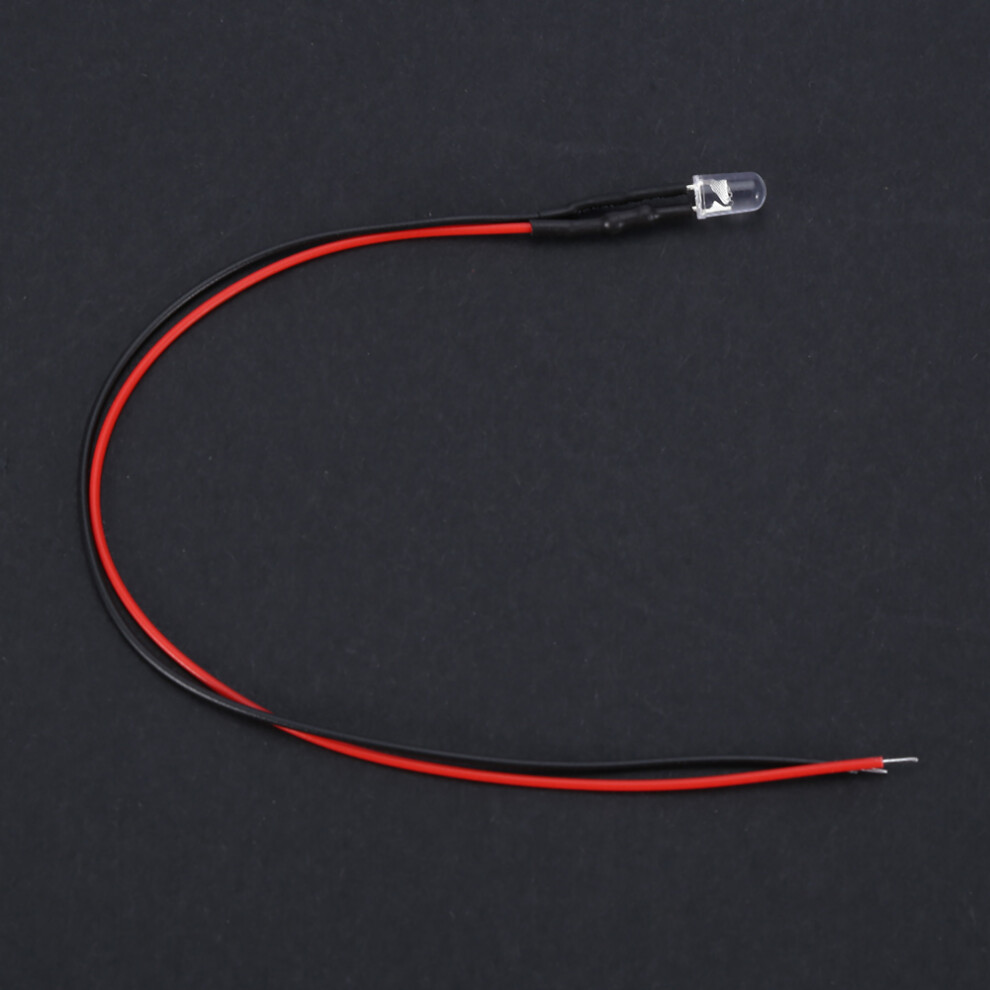 Yellow 5Mm Led Diodes 10Pcs 12V With 20Cm Cable Low Power 0.06W 4921363442985