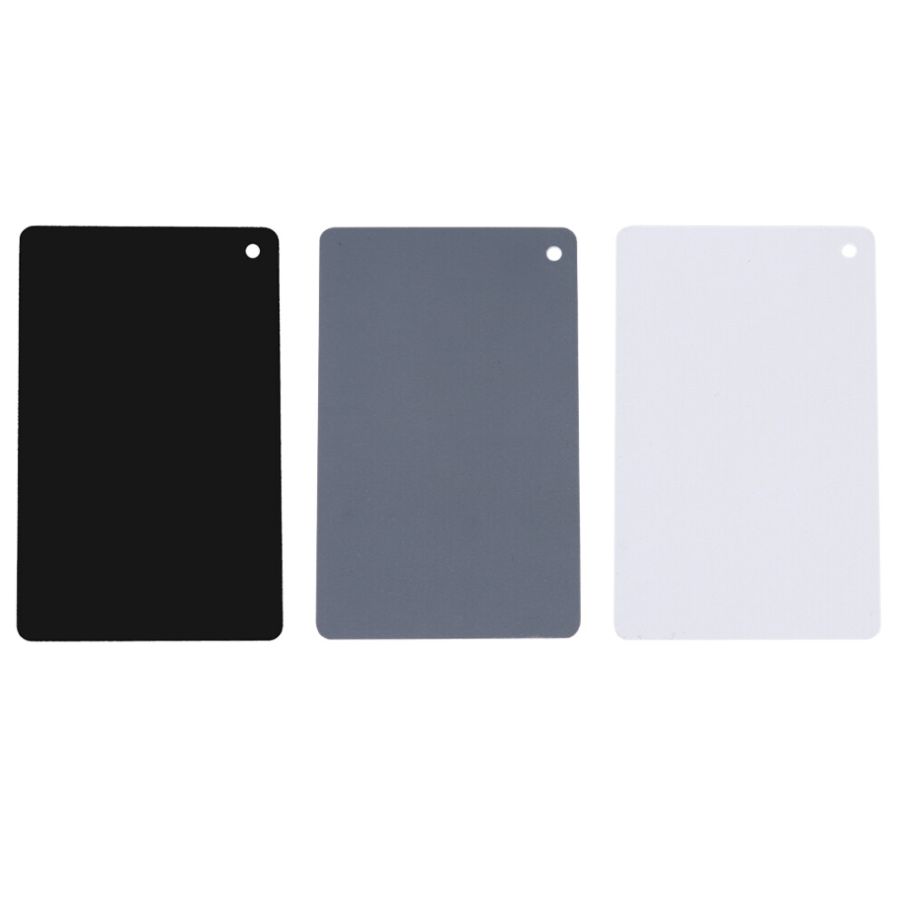 Photo Exposure & Color Adjustment Card Set 3 In 1 With Strap Gray/White/Black 8731363442498