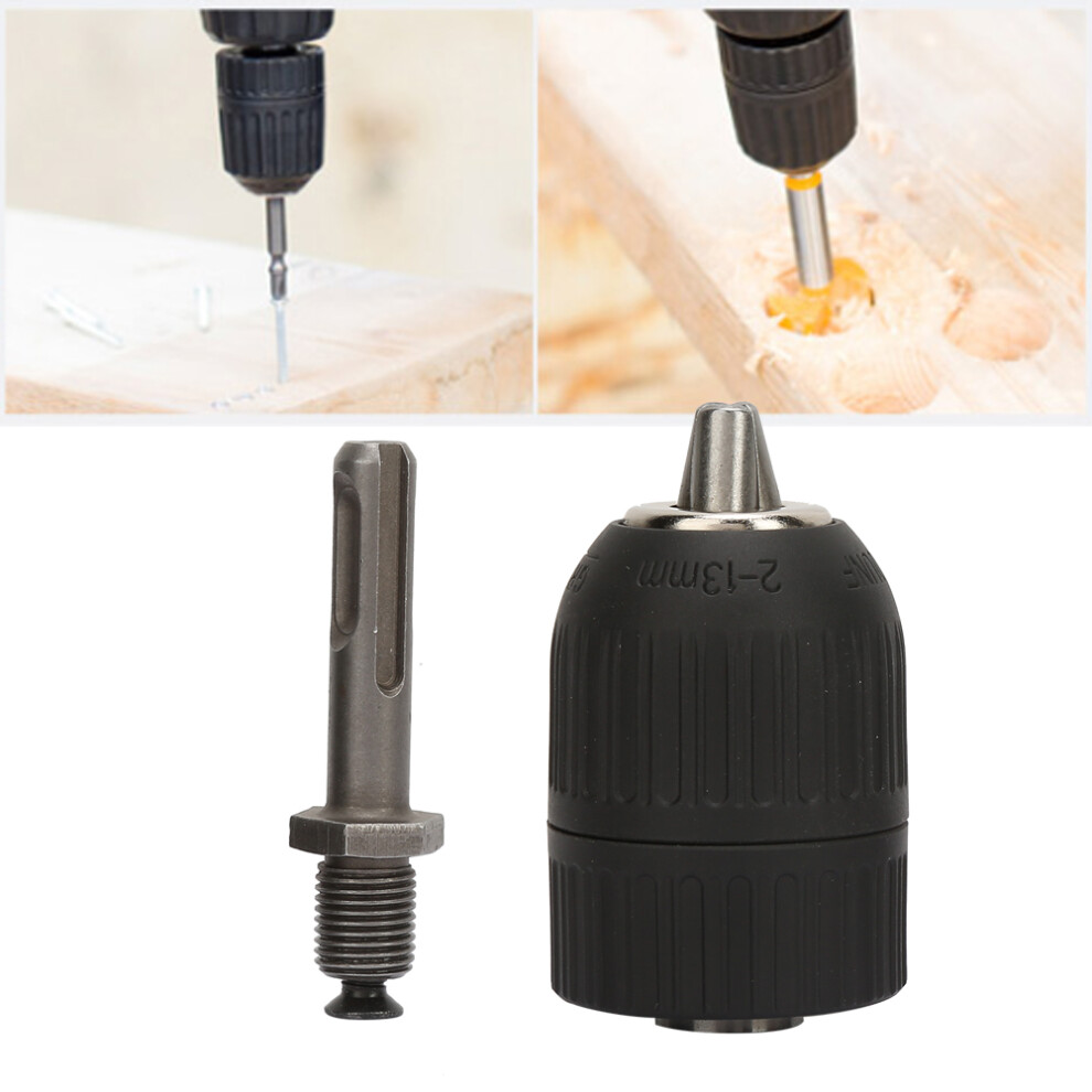 Keyless Drill Chuck 2.0-13Mm With 1/2-20Unf + Sds Round Shank Adapter Converter 8431363442671