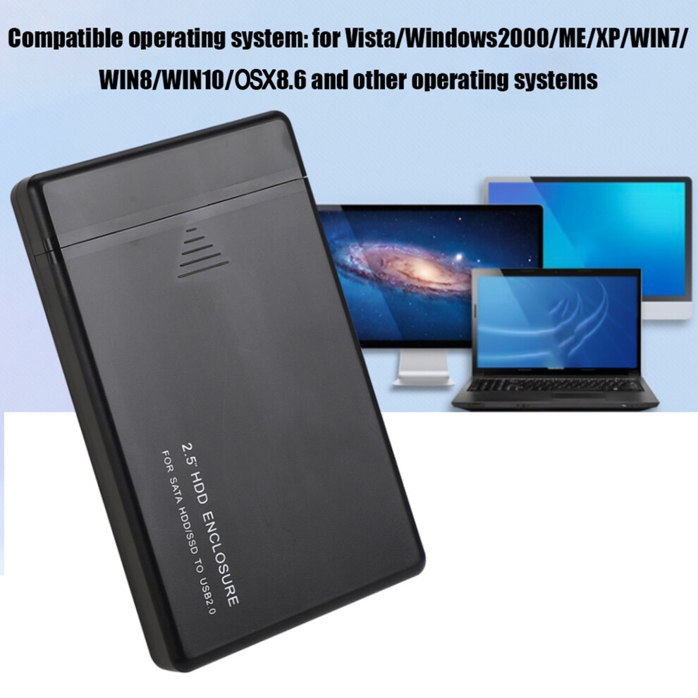 W25a820 2.5" Usb2.0 Sata External Hard Drive Enclosure, 8Tb Black 8721363442611