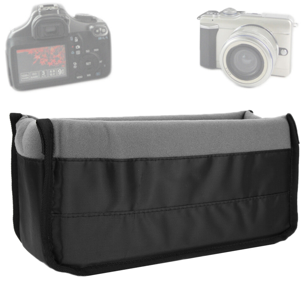 Shockproof Camera Lens Pouch With Waterproof Nylon And Soft Velvet Grey 4661363445516
