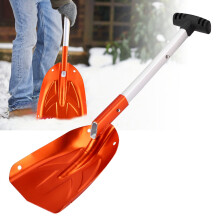 Orange Aluminum Telescopic Snow Shovel - Winter Ice Tool Kit