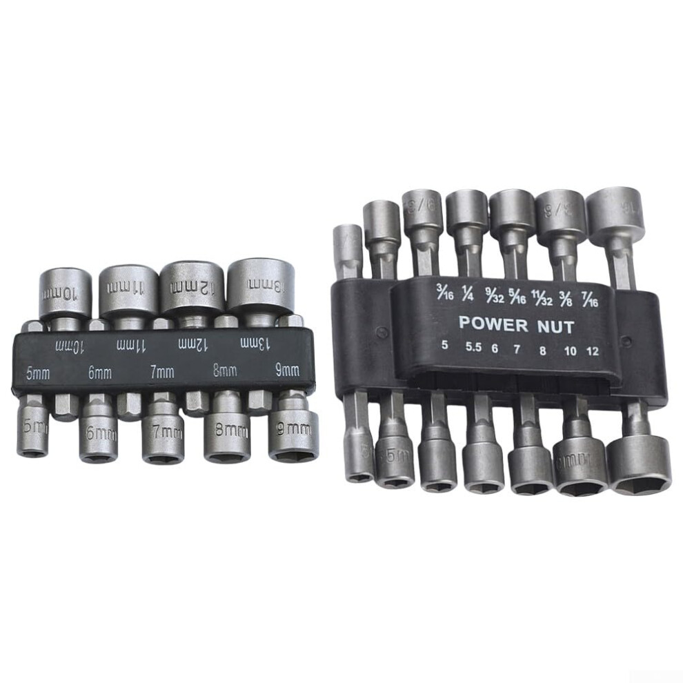 Hex Socket Wrench Set 23Piece, Precise Metric And Sae Sizes, Auto, Woodworking, Household And Professional Repairs 9105992314683