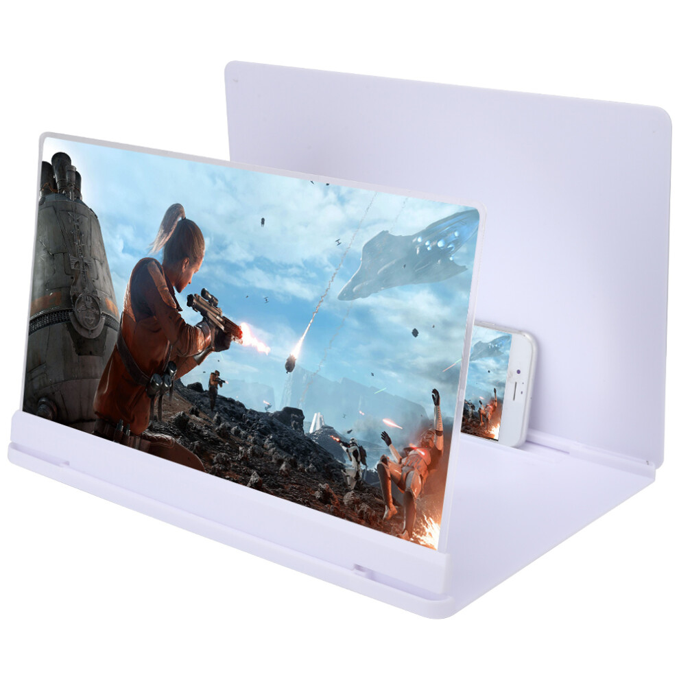 White 18X 14In Mobile Phone Screen Magnifier Amplifier ÂAnti-Reflection, Zoom