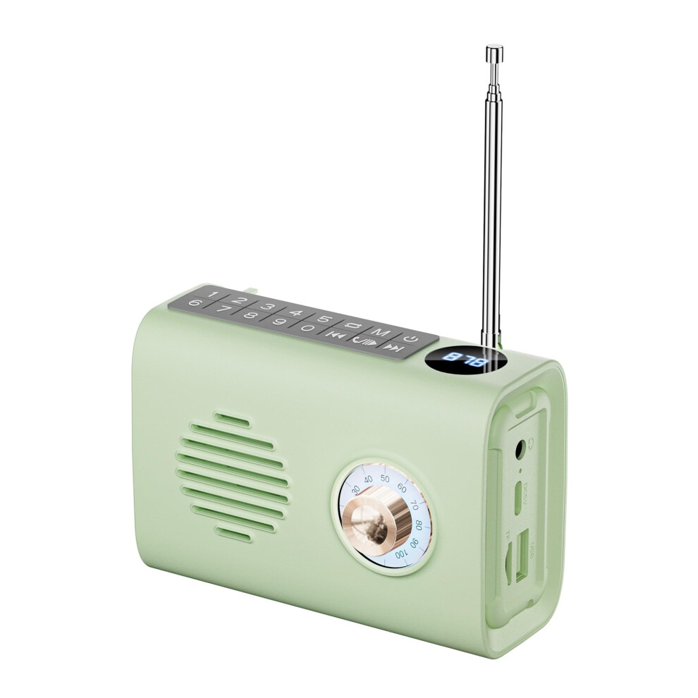Mini Portable Fm Radio Bluetooth Speaker With Colorful Handsfree Calling Light 9105992315055