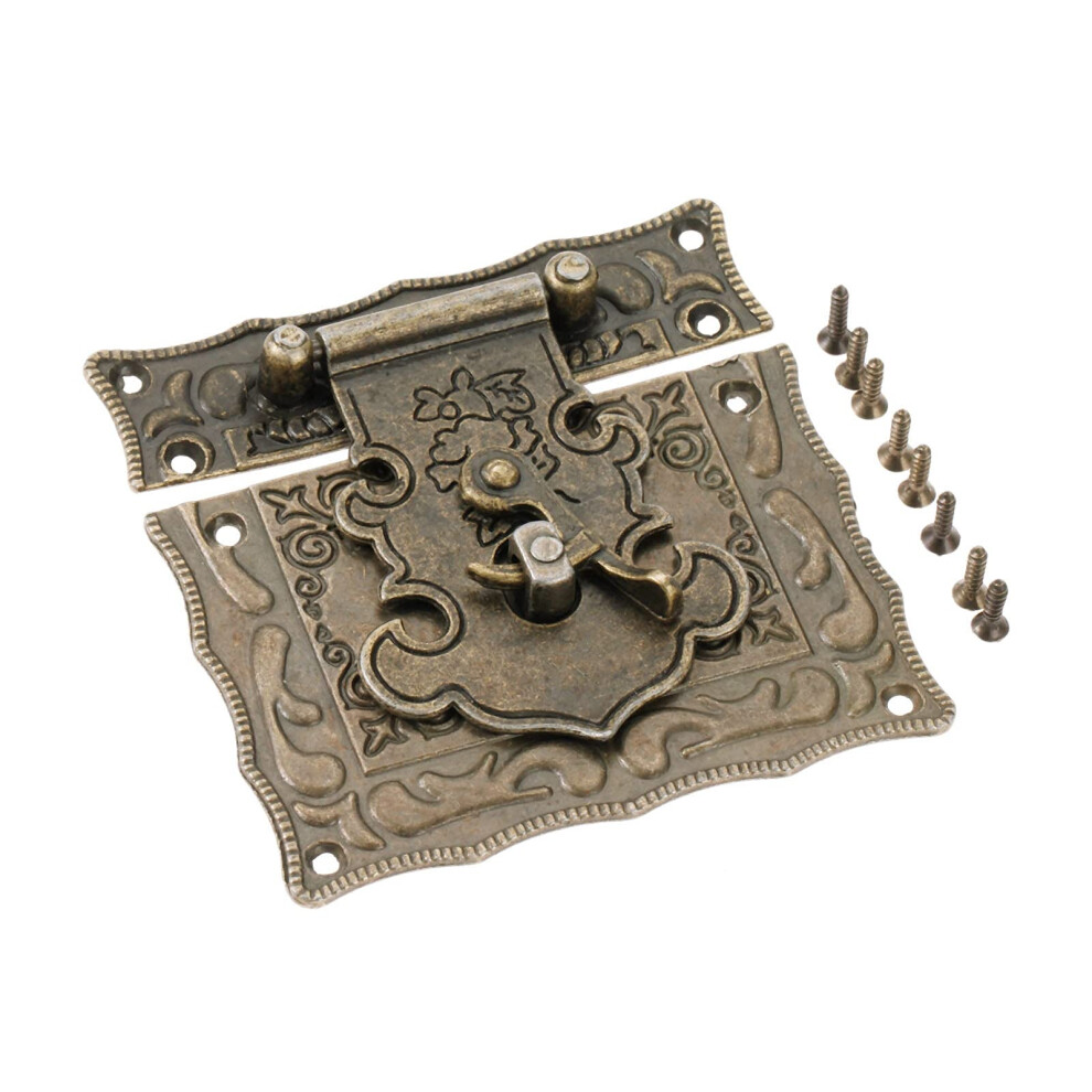 Antique Latch Hasps 1 Pc, Antique Bronze Color, Retro Iron Hinge For Wooden Boxes, Jewelry Boxes, Drawers, Suitcases 9105992315284
