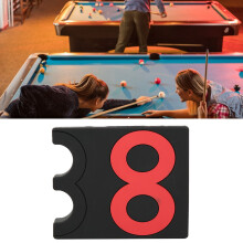 PVC Double Hole Pool Cue Holder - Black & Red, 100x85x25mm