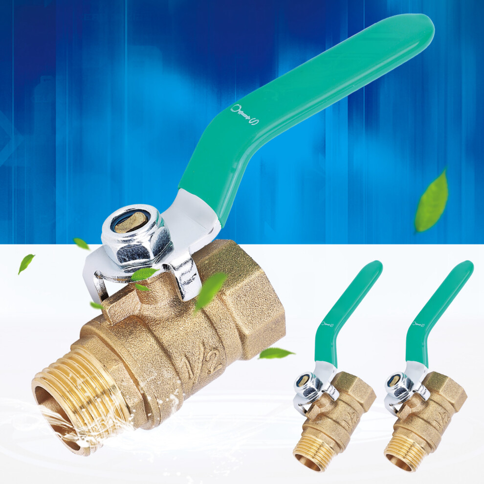1/2In Brass Ball Valve 3Pcs Set For Water And Indoor Gas Piping Use 4651363451099