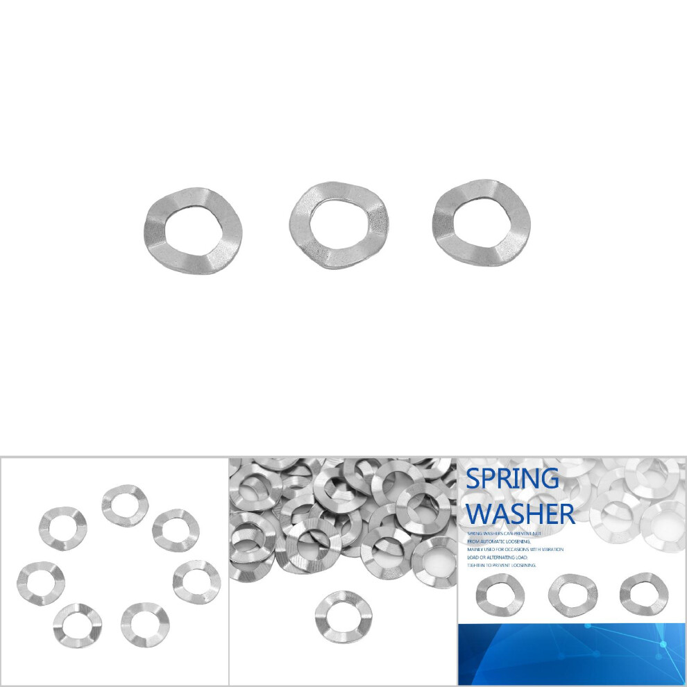 Wave Washer M6 Stainless Steel 50Pcs Â Lock Spring Washers Set 7891363449475