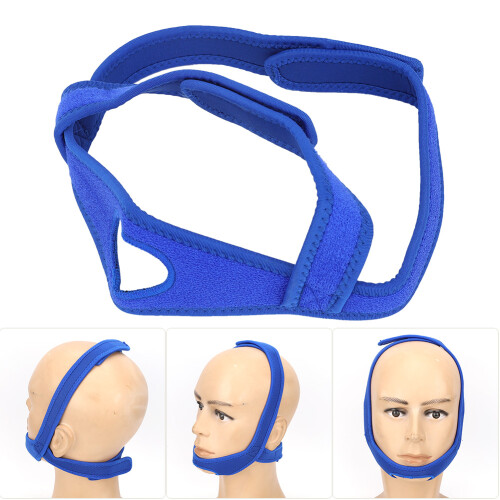Stop Snoring with Our Ergonomic Blue Chin Strap Sleep Aid Device