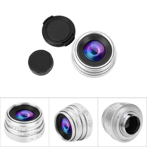 35 mm F1.6 CCTV C-Mount-Objektiv, 37 mm Filter, Silber 2