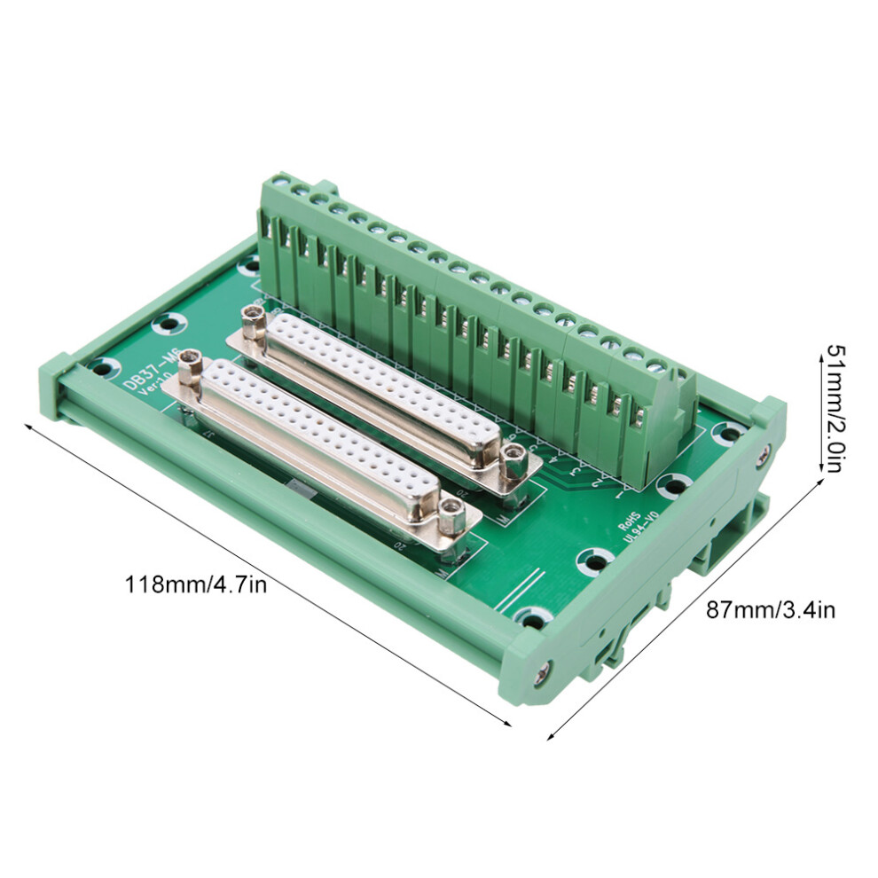 Compact Db37-M6 Din Rail Interface Module With Double Female Ports 8411363455260