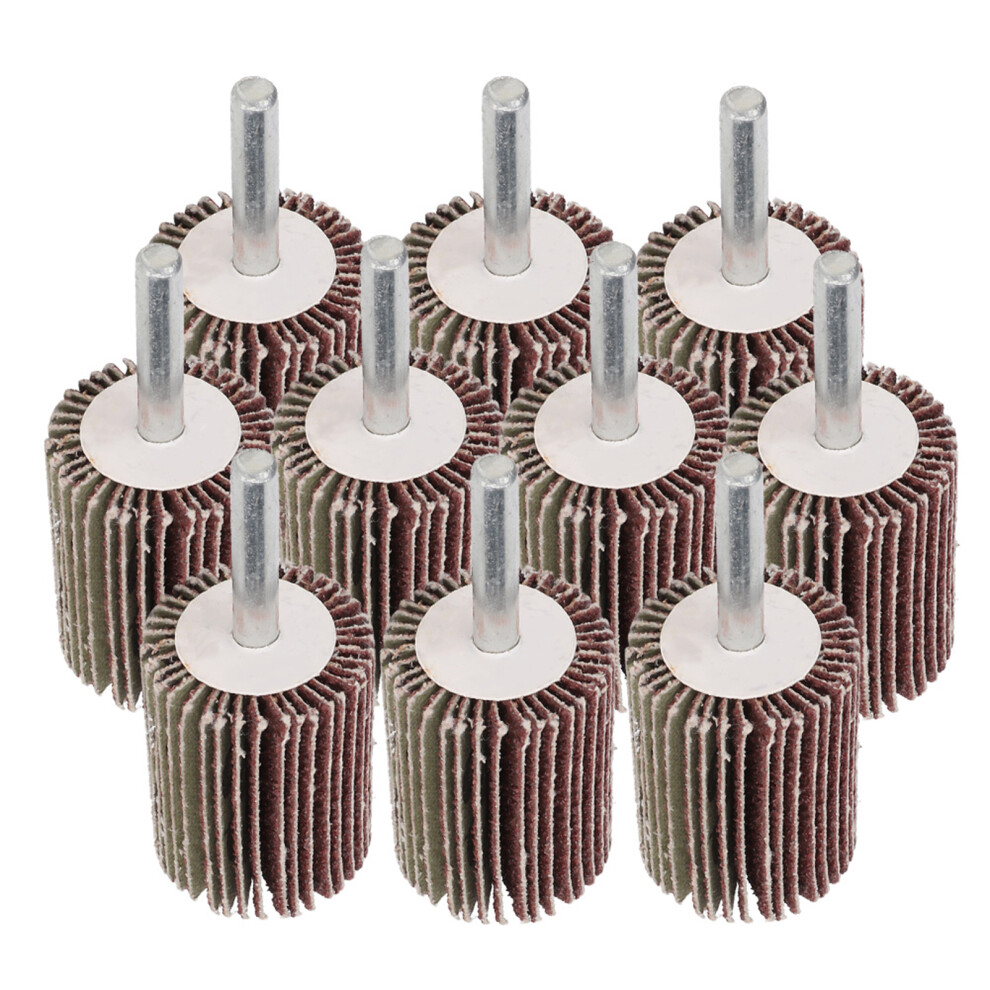10Pcs Sanding Flap Wheel With 6Mm Shank 30X40x6mm For Metal & Wood Finish 4251363454306