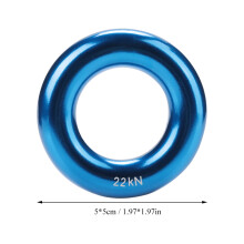 hochfester Aluminium-Abseilring blaue Kletterausrüstung runder Legierungs-O-Ring