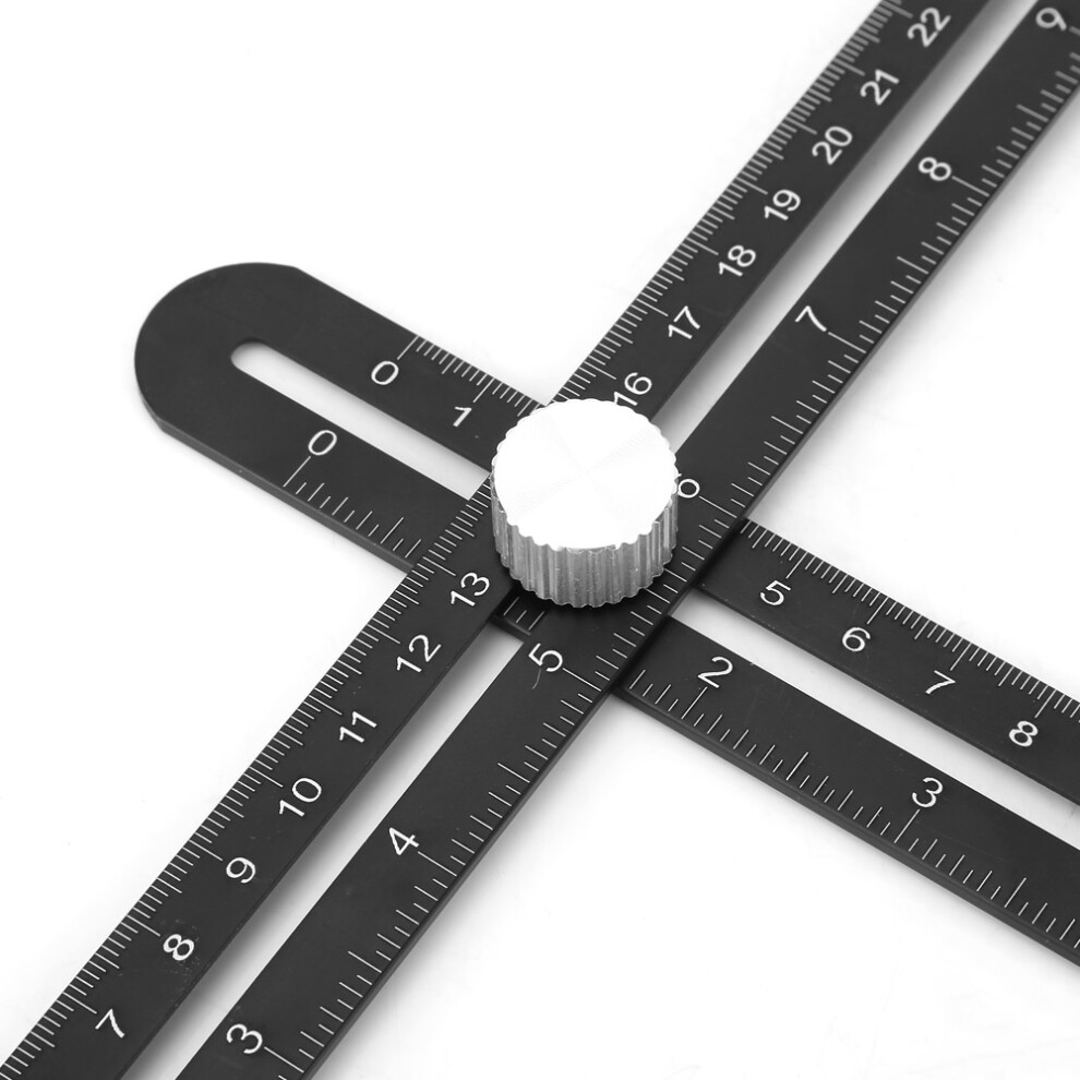 Multi-Functional Dual Head Adjustable Ruler For Tile Drilling And Positioning 4651363457787