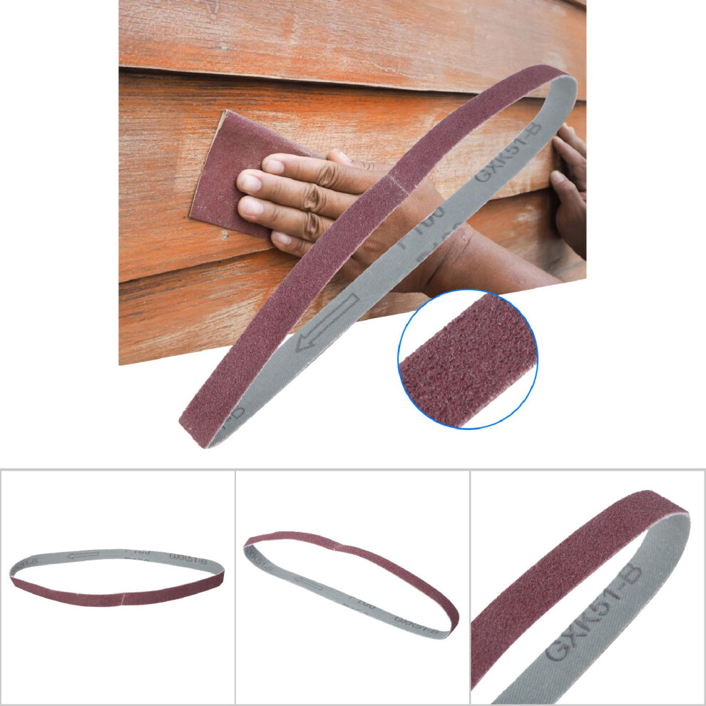 Aluminum Oxide 452X15mm Sanding Belts - 10Pcs 40-120 Grit Range 4901363458230
