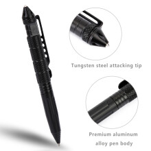 Aluminum Alloy Tactical Pen with Tungsten Steel Tip Aircraft Safe