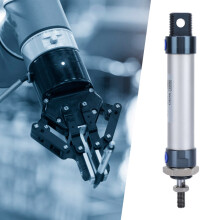Industrieller Luftzylinder 20 mm Einzelstange Aluminiumlegierung Doppelt wirkend