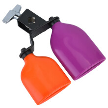 Outdoor-Kuhglocke Orange & Lila Holzfisch für Sportveranstaltungen