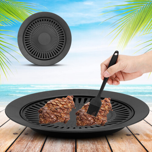 Αντικολλητική πλάκα ψησταριάς BBQ για εστία Κορεάτικη άκαπνη εσωτερική και 2