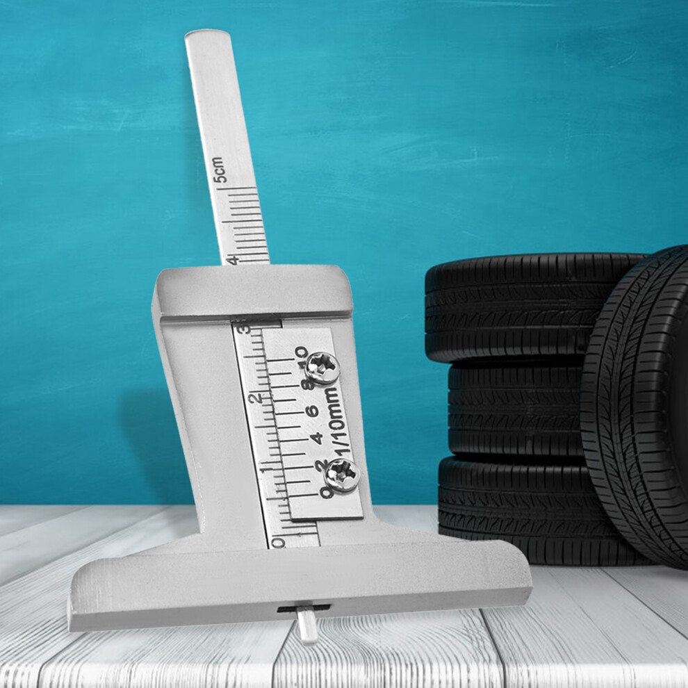 Stainless Steel Tire Tread Depth Gauge Meter For Car Truck Motorcycle 0-10Mm 5071363461185