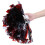 Cheer Pom Poms PET, 1 Paar, Einheitsgröße, Silber+Rot 5