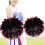 Cheer Pom Poms PET, 1 Paar, Einheitsgröße, Silber+Rot 4