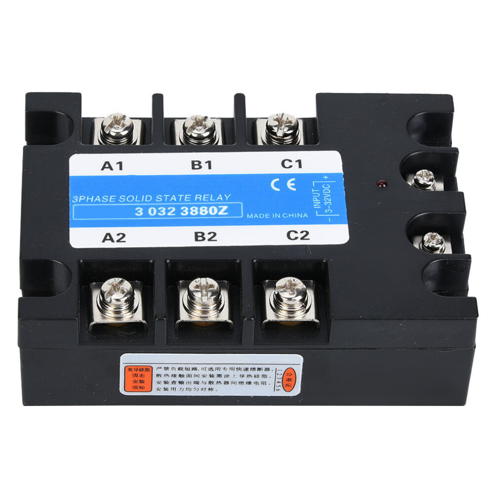 Three Phase Solid State Relay 80A 3-32Vdc/24-480Vac For Cnc Equipment 9391363461210