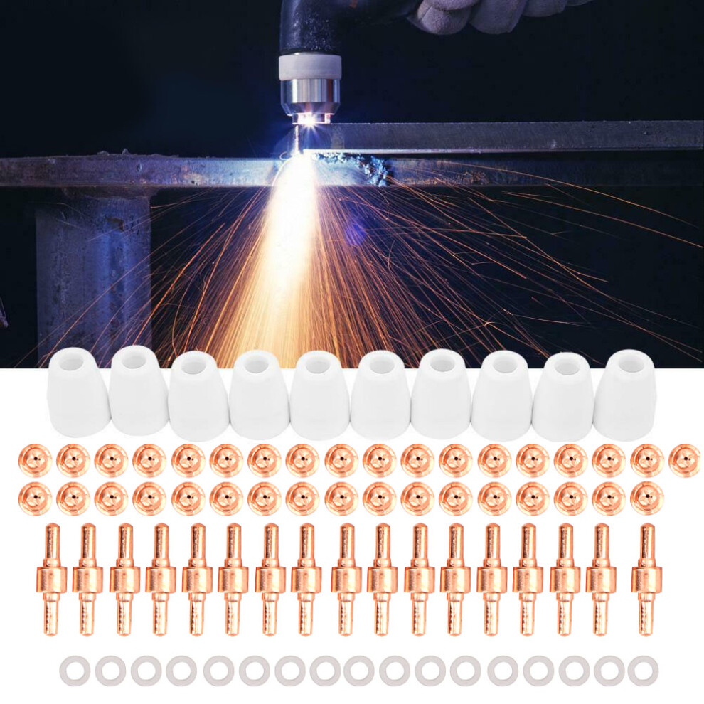 Plasma Cutter Parts 75Pcs Electrode & Shield Cup Set For Pt-31 Lg 40 Swirl Ring 4931363461893