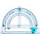 Multipurpose 4In1 Protractor With Adjustable Round Ruler For Engineering Students Drafting Geometry Tool 2