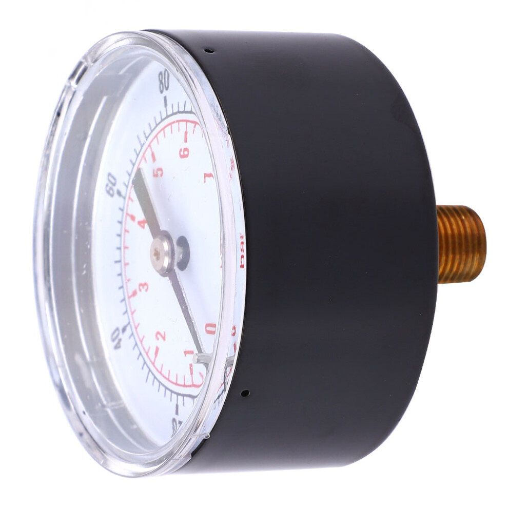 Accurate 50Mm Dial Pressure Gauge 1/8 Bspt For 0-100 Psi 0-7 Bar Range 9351363459150