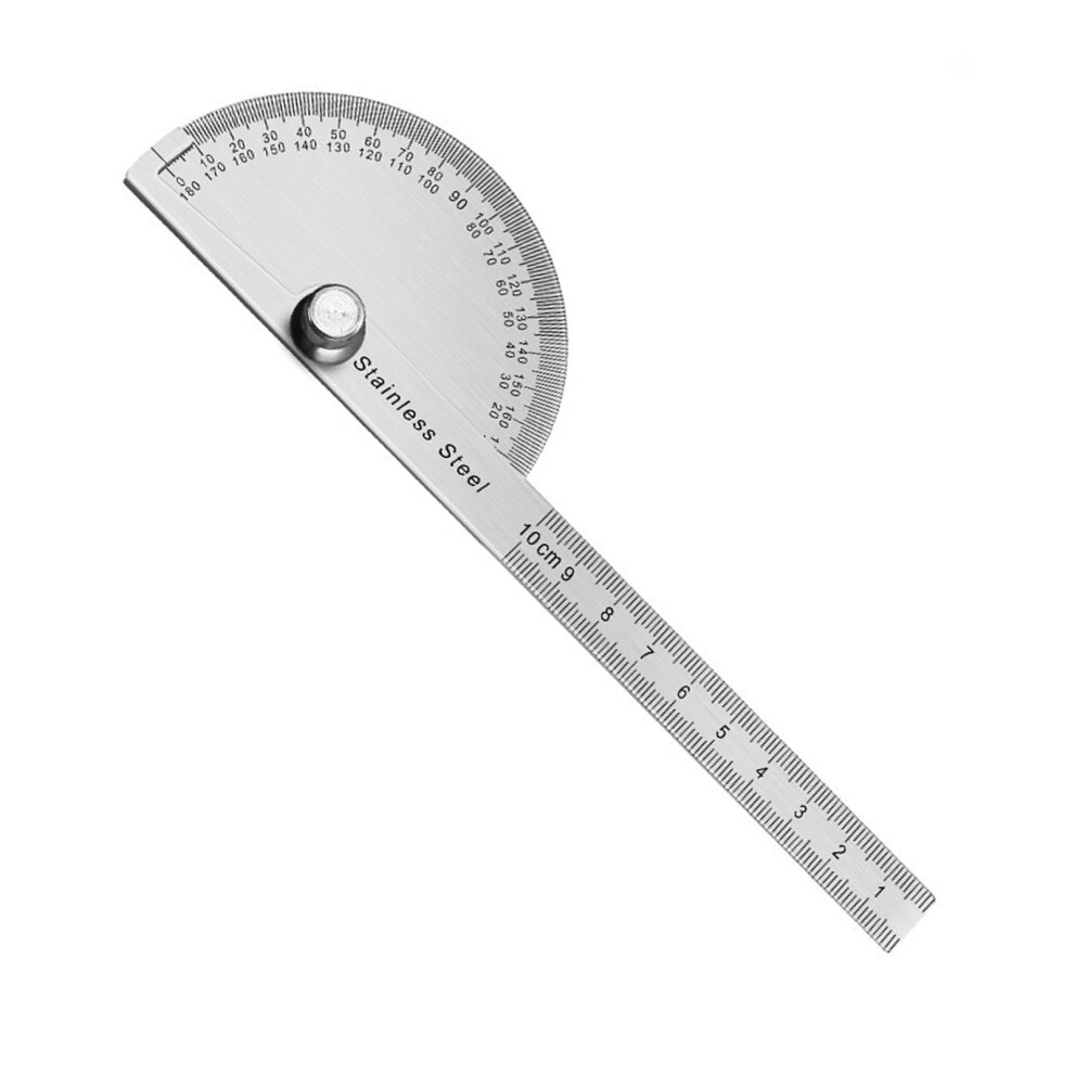 Angles Finders Protractors 14Cm/10Cm Stainless Steel Double Scale 180 Degree Semi Circular Angles Ruler For Carpenter 9067246007645