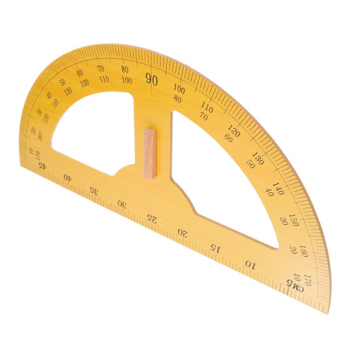 Semi Circle Teaching Protractor 180Degree Handheld Angle Ruler With Precise Scale For Geometry And School Stationery