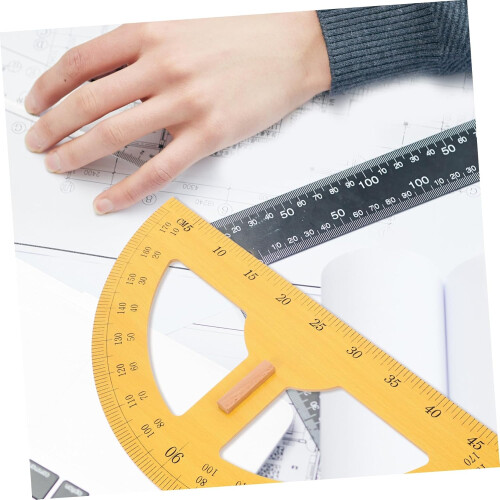 Semi Circle Teaching Protractor 180Degree Handheld Angle Ruler With Precise Scale For Geometry And School Stationery 1