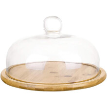 Piatto per torta con cupola in vetro, vassoio da portata per mini torte, elegante piatto per torta con cupola e contenitore igienico per alimenti,