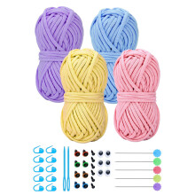 Crochet Hook Set Cotton Yarn Push Pin Crochet Yarn Set Knitting
