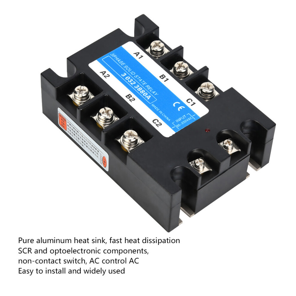 Three Phase Solid State Relay 80-250Vac Input Ssr3 Ac For Cnc Machinery 3381363465468