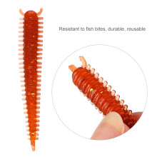 10pcs Flexible Worm Fishing Baits Soft Earthworm Maggot Lures with Fishy Smell