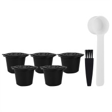 Lag din egen kaffereise: Gjenbrukbare kapsler med høy filtreringsnøyaktighet, passer til Nespresso-maskiner, rustfritt stål sikrer holdbarhet, 5
