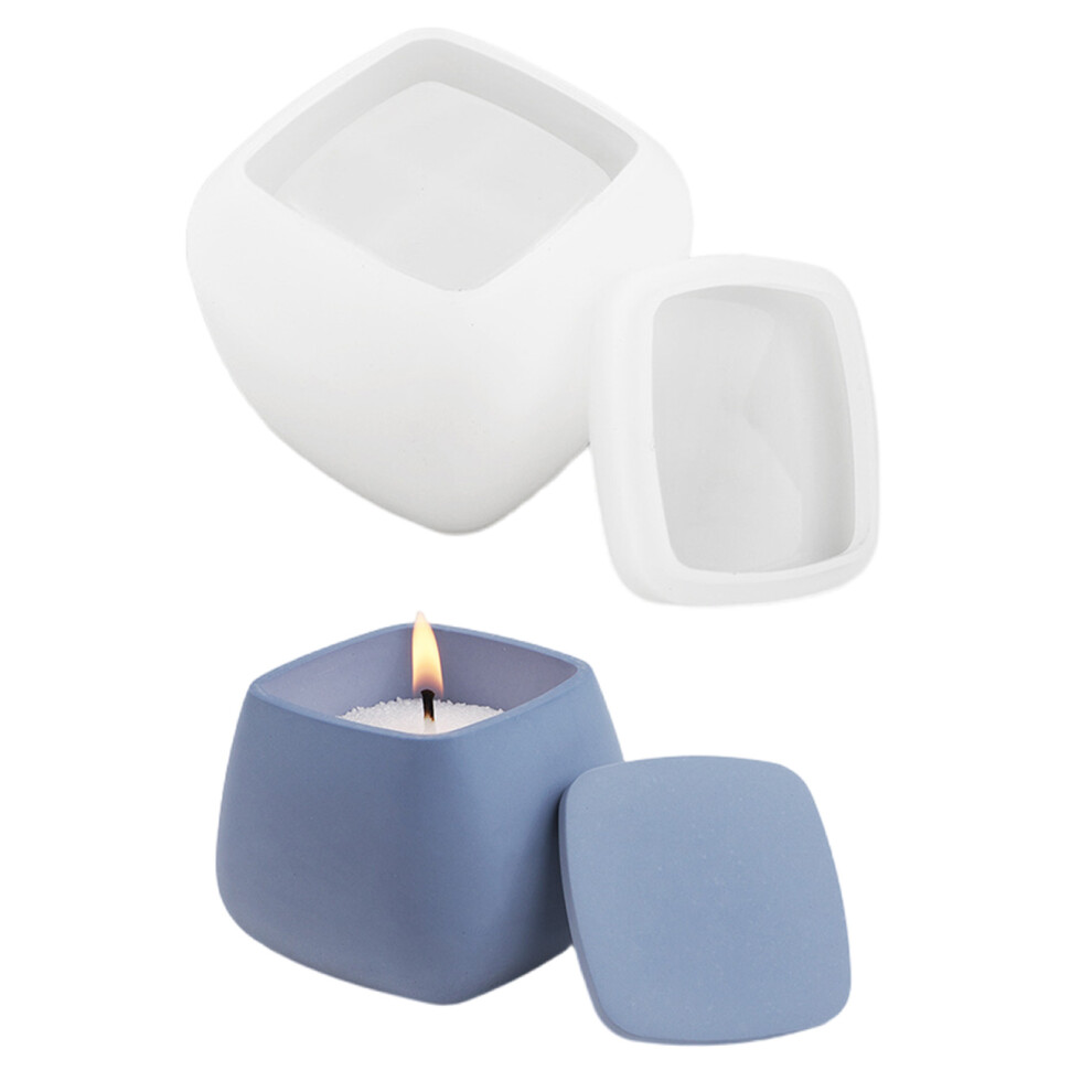 Cubic Candle Cup Silicone Molds Sqaure Resin Jar Silicone Molds 7732000237607