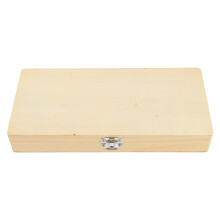 Holzkoffer Mikroskop Objektträger Ablagebox Holzaufbewahrungsbox