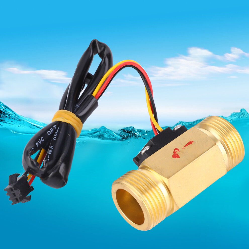 G3/4In Hall Effect Flow Meter 1-30L/Min Water Flow Sensor Gauge 5011363470039
