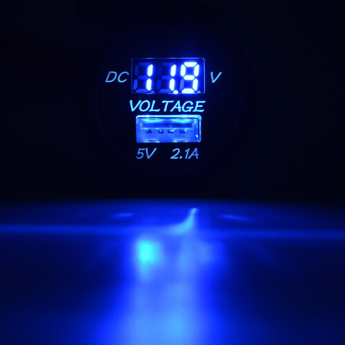 Auto-Ladegerät Voltmeter 2,1 A Schwarz 3,7 x 5,4 x 2,9 cm 2