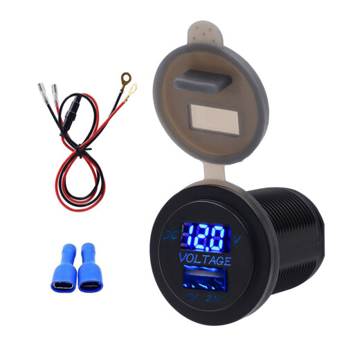 Auto-Ladegerät Voltmeter 2,1 A Schwarz 3,7 x 5,4 x 2,9 cm 1