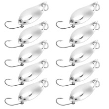 10 Stück Löffelköder im Spoon-Stil 5 g Gold/Silber 3,2 cm Set