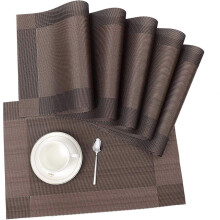 Sets de table résistants à la chaleur, antidérapants et lavables en PVC, en vinyle texturé de qualité supérieure pour une utilisation