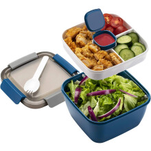 Salatschüssel für den modernen Alltag, tragbar, 1,5 Liter Fassungsvermögen, umweltfreundliches, auslaufsicheres Design, Salatschüssel mit