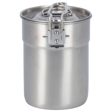 Portabler 1-Liter-Outdoor-Kaffeekocher mit faltbarem Griff und Deckel