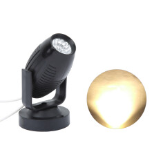 AC85-265V Mini LED Spotlight 8.5x4.5cm Adjustable Angle Black Warm White
