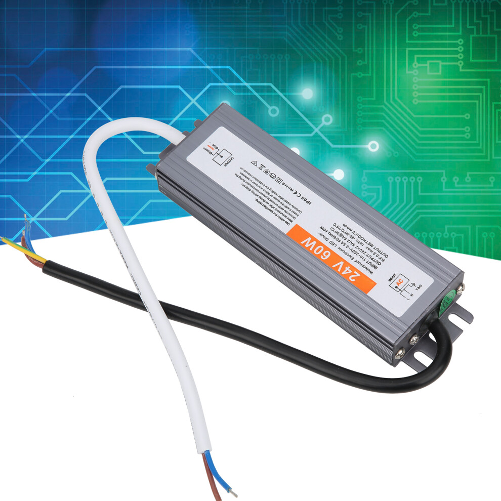 Ultrathin Waterproof 60W Led Power Supply Driver Ac110-250V Dc24v Compact Size 6911363471342